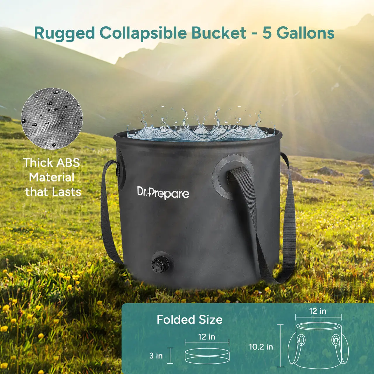 Dr. Prepare 5 Gallons Portable Camping Shower Kit with Pump - Image 6