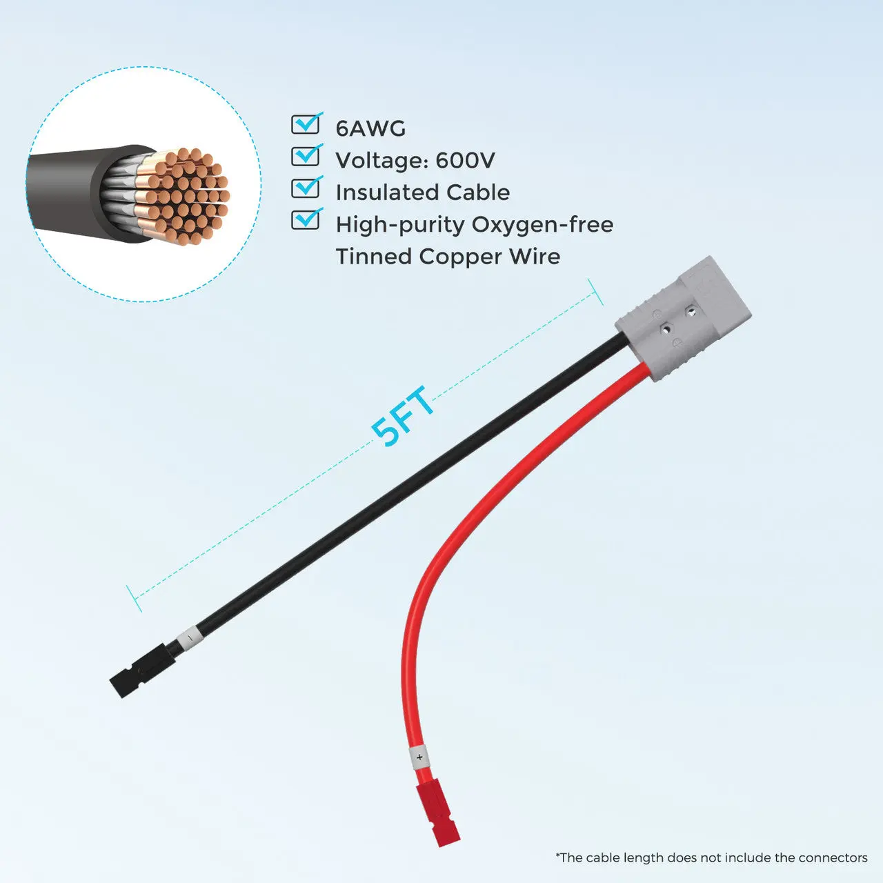 Renogy 5FT 6AWG Anderson Adapter Cable（Anderson PP75 - Anderson SB120） - Image 5