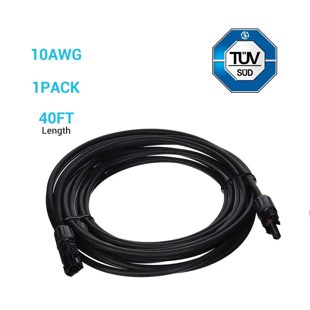 Solar Panel Extension Cable with Male to Female Solar Connectors (Single) - Image 2