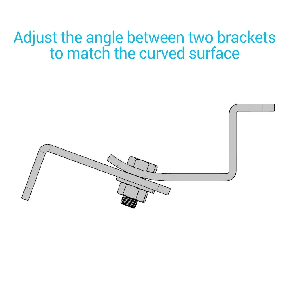 Solar Panel Mounting Curved Z Bracket -- Set of 4 - Image 6